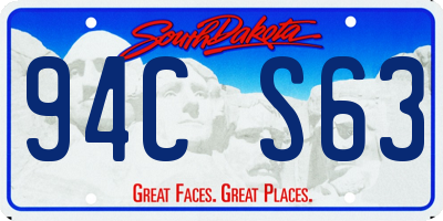 SD license plate 94CS63
