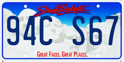SD license plate 94CS67