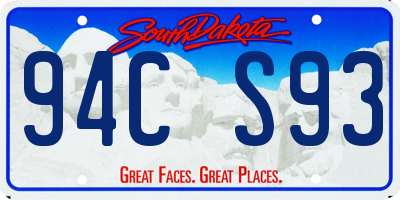SD license plate 94CS93