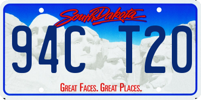 SD license plate 94CT20