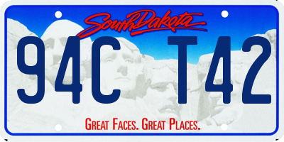 SD license plate 94CT42
