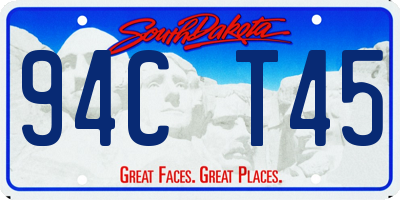 SD license plate 94CT45