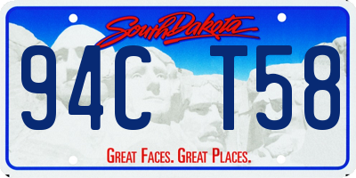 SD license plate 94CT58