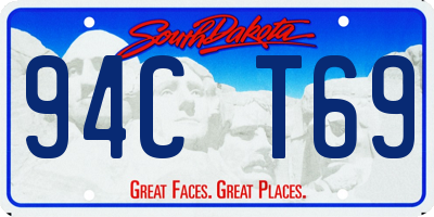 SD license plate 94CT69