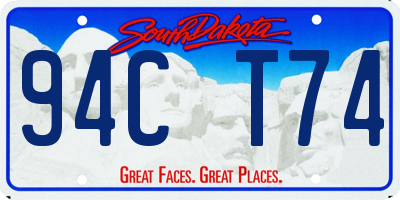 SD license plate 94CT74