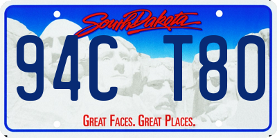 SD license plate 94CT80