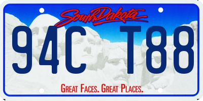 SD license plate 94CT88