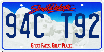 SD license plate 94CT92
