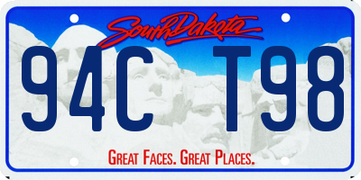 SD license plate 94CT98
