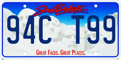 SD license plate 94CT99