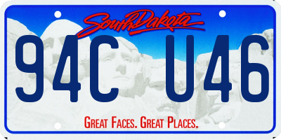 SD license plate 94CU46