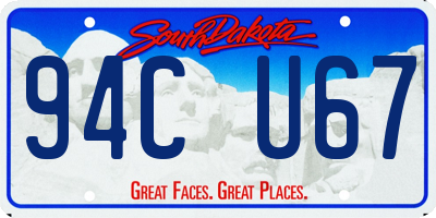 SD license plate 94CU67
