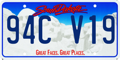 SD license plate 94CV19