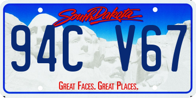 SD license plate 94CV67