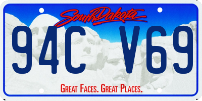 SD license plate 94CV69