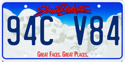 SD license plate 94CV84