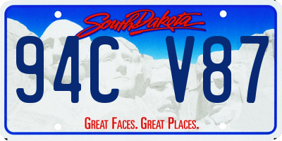 SD license plate 94CV87