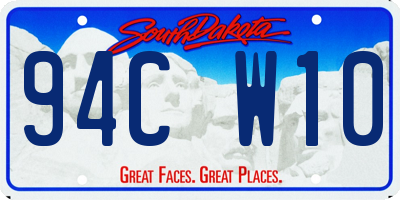 SD license plate 94CW10