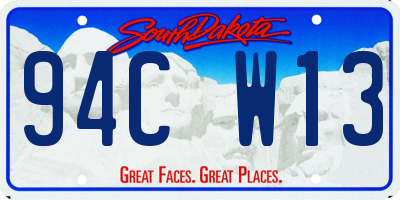 SD license plate 94CW13