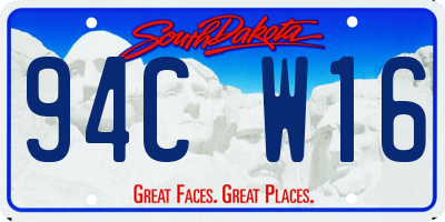 SD license plate 94CW16