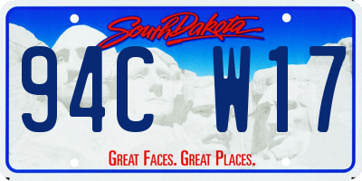 SD license plate 94CW17