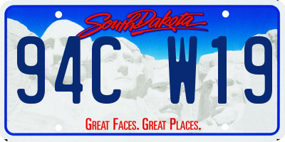 SD license plate 94CW19