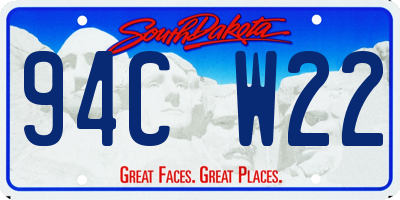 SD license plate 94CW22