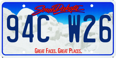 SD license plate 94CW26