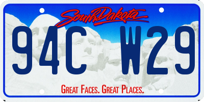 SD license plate 94CW29