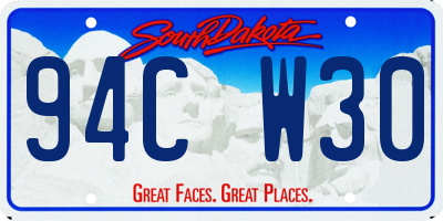 SD license plate 94CW30