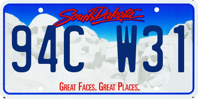 SD license plate 94CW31