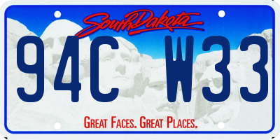 SD license plate 94CW33