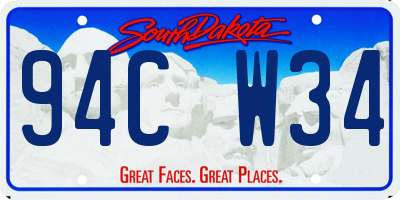 SD license plate 94CW34