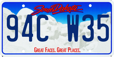 SD license plate 94CW35