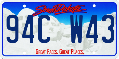 SD license plate 94CW43