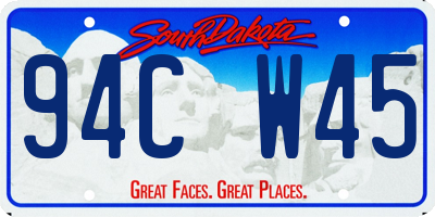 SD license plate 94CW45