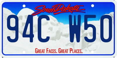 SD license plate 94CW50