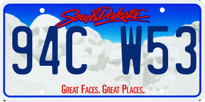 SD license plate 94CW53