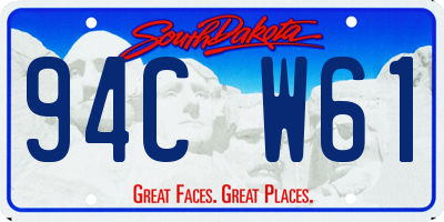 SD license plate 94CW61