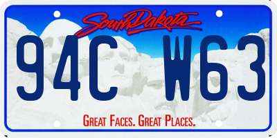 SD license plate 94CW63