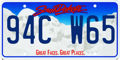 SD license plate 94CW65