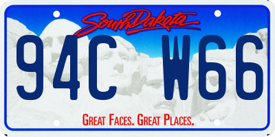 SD license plate 94CW66