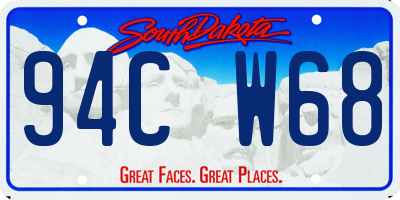 SD license plate 94CW68