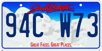 SD license plate 94CW73