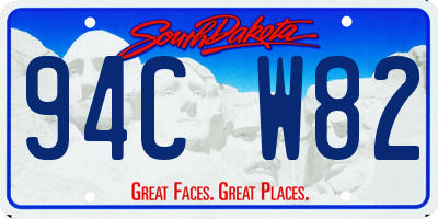 SD license plate 94CW82