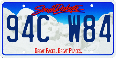 SD license plate 94CW84