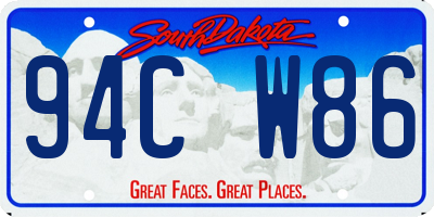 SD license plate 94CW86