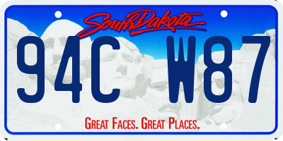 SD license plate 94CW87