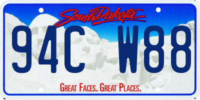 SD license plate 94CW88