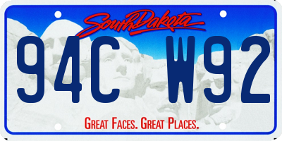 SD license plate 94CW92